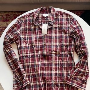 Frank and Oak Cotton Plaid Button Down Shirt